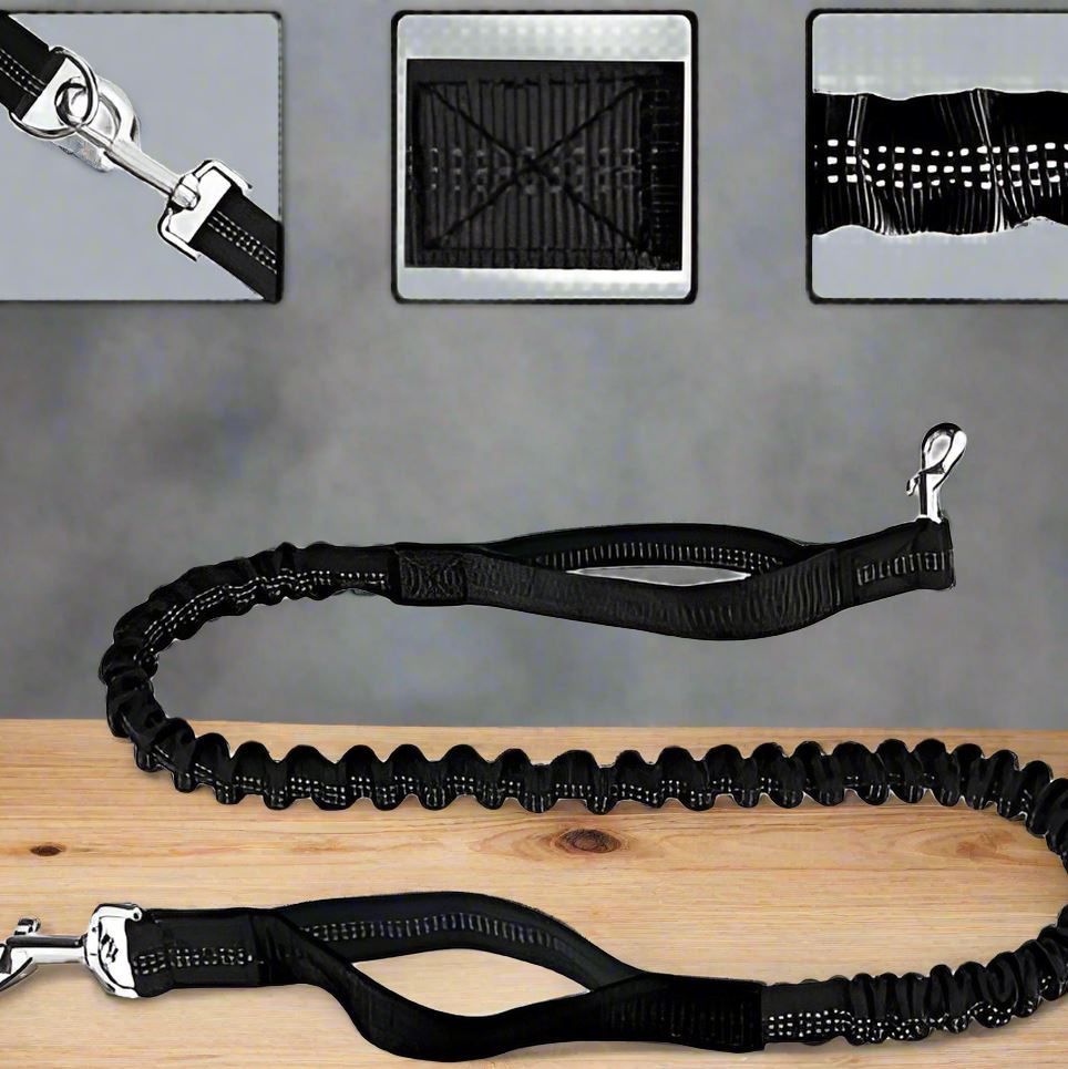 Laisse mains - libres - HandFreeDogLeash™ - Noir - Chien shop