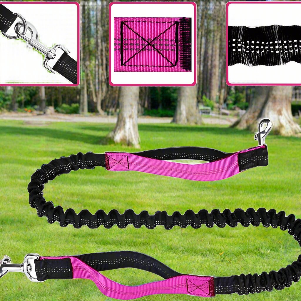 Laisse mains - libres - HandFreeDogLeash™ - Rose - Chien shop